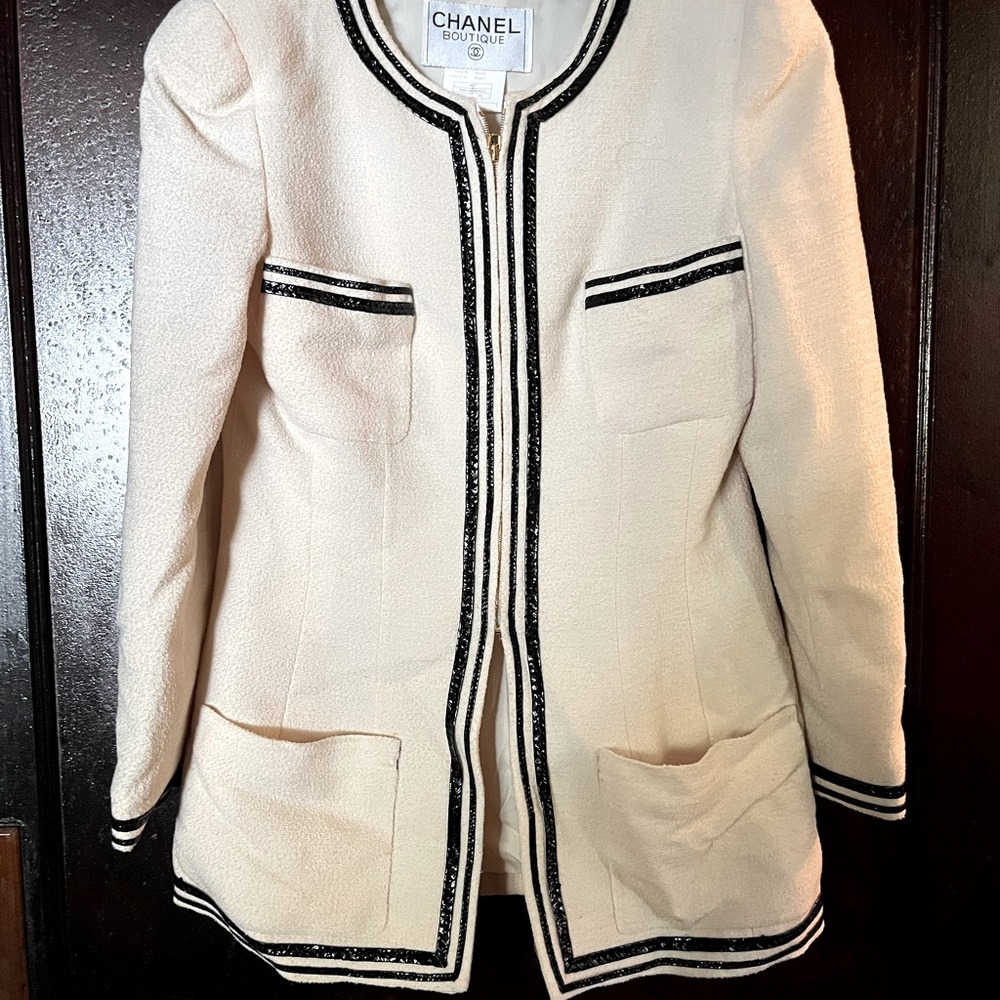 Chanel lizard trim jacket and pants size 36
